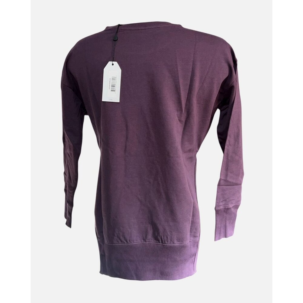 Universal Standard Split Hem Long Sleeve Crewneck Sweater Sz 4XS Purple (00-0 XS - Picture 9 of 11